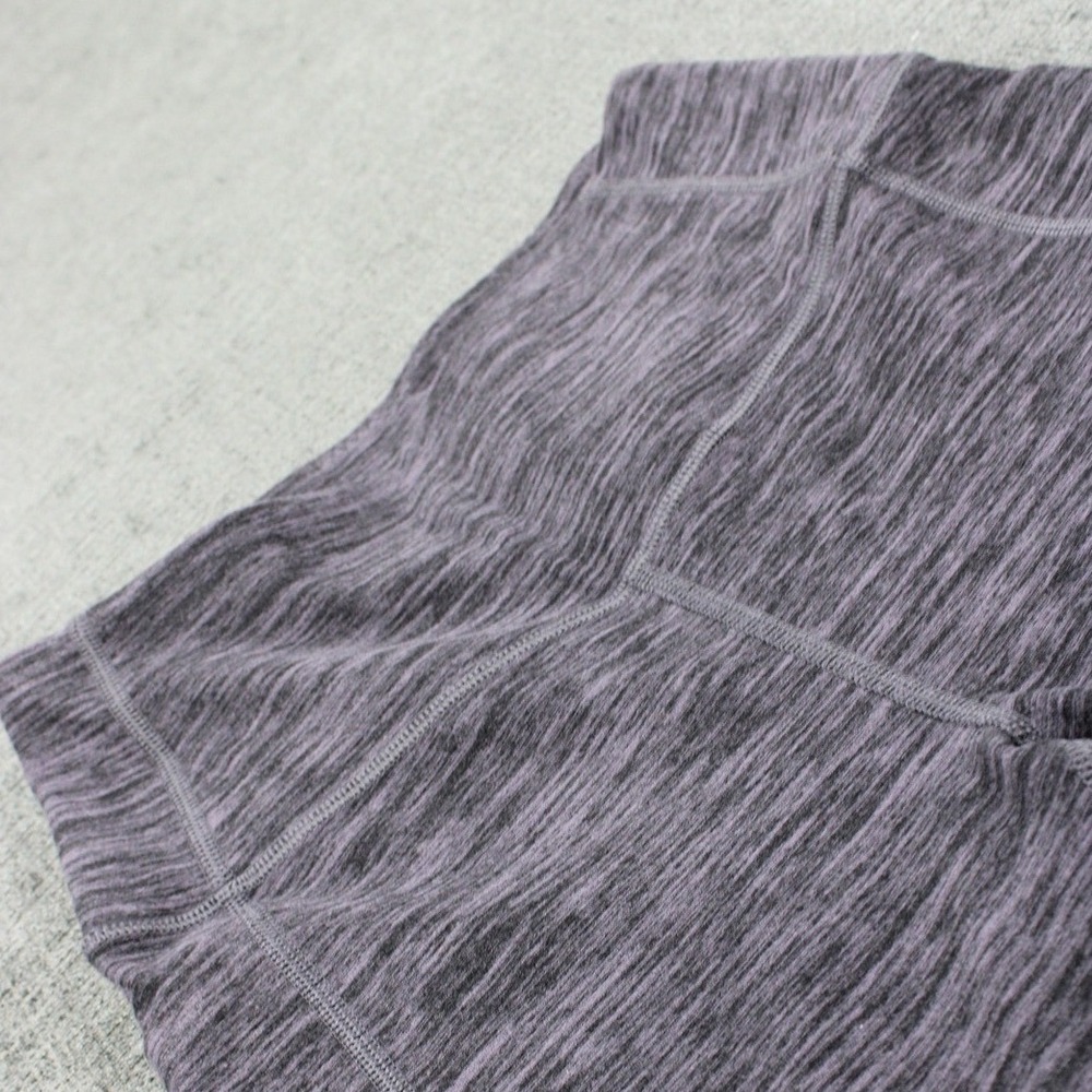 Victorias Secret Womens Space Dye‎ Heather Purple Leggings Pockets Size 4 406009